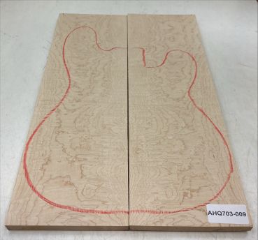 Top Muschelahorn / Quilted Maple, 2-tlg. 9mm Einzelstück #009